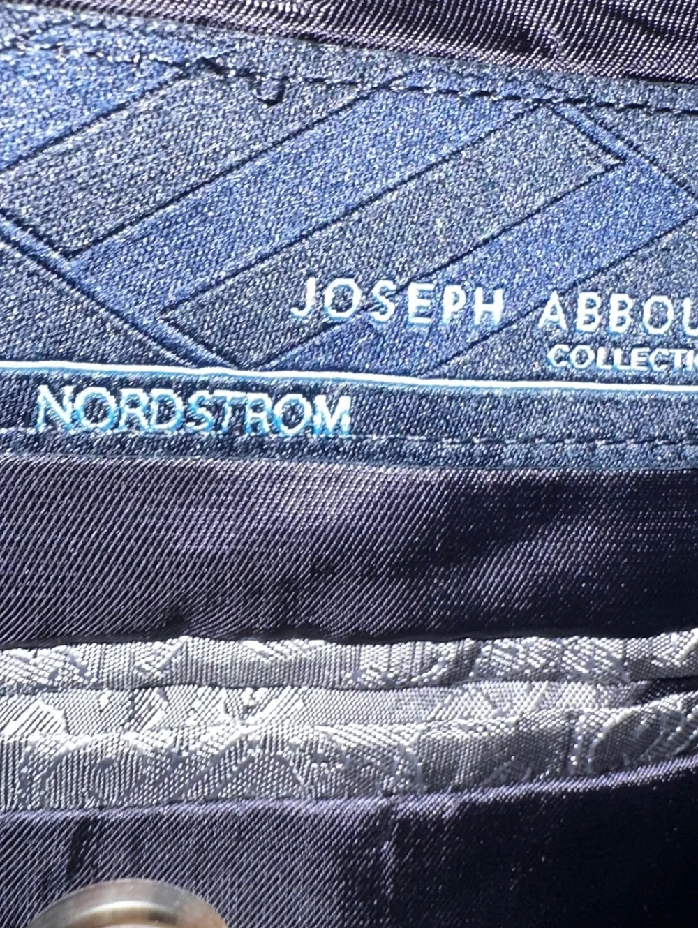 Nordstrom Joseph Abboud Silk Wool 46L Men's Blazer Micro Check Sport Coat Gray